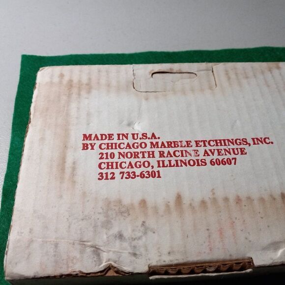 NIB Vintage Cultured Marble Etching Pioneer Zephyr Train Plack Countrycore - Picture 2 of 3